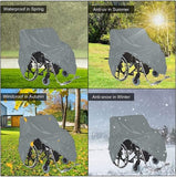 Darrahopens Health & Beauty > Health & Wellbeing > Mobility & Accessibility Waterproof Wheelchair Cover - Oxford Fabric Wheelchair Cover, Mobile Vehicle Cover, Wheelchair Storage Protector - UV Protection, Dust Protection, Outdoor Rain Cover - Gray - 115x75x130cm