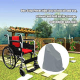 Darrahopens Health & Beauty > Health & Wellbeing > Mobility & Accessibility Waterproof Wheelchair Cover - Oxford Fabric Wheelchair Cover, Mobile Vehicle Cover, Wheelchair Storage Protector - UV Protection, Dust Protection, Outdoor Rain Cover - Gray - 115x75x130cm