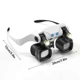 Darrahopens Health & Beauty > Health & Wellbeing > Monitoring & Testing Black binocular magnifying glasses, LED lights, hands-free magnifier, adjustable magnification, high-powered magnifier, Australia