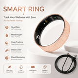 Smart Ring Size 10 (Rose Gold) – Frosted Rose Gold Wellness Tracker with Heart Rate, Blood Oxygen, Sleep, Steps and Mood Monitoring, IP68 Waterproof USB Magnetic Charging Ring In Australia - Darrahopens