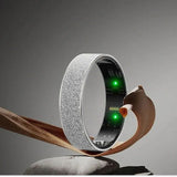 Darrahopens Health & Beauty > Health & Wellbeing > Monitoring & Testing Smart Ring Size 12 (Silver) – Frosted Silver Wellness Tracker with Heart Rate, Blood Oxygen, Sleep, Steps and Mood Monitoring, IP68 Waterproof USB Magnetic Charging Ring In Australia - Darrahopens