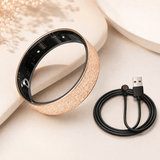 Smart Ring Size 9 (Rose Gold) – Frosted Rose Gold Wellness Tracker with Heart Rate, Blood Oxygen, Sleep, Steps and Mood Monitoring, IP68 Waterproof USB Magnetic Charging Ring In Australia - Darrahopens