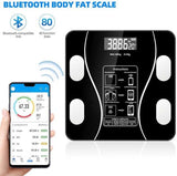 Darrahopens Health & Beauty > Health & Wellbeing > Monitoring & Testing Smart Scale with Body Analysis - Measures BMI, Fat & Muscle Mass - USB Rechargeable - Up to 180 kg - Black