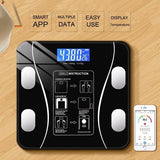 Darrahopens Health & Beauty > Health & Wellbeing > Monitoring & Testing Smart Scale with Body Analysis - Measures BMI, Fat & Muscle Mass - USB Rechargeable - Up to 180 kg - Black