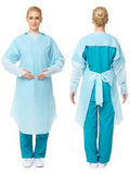 Darrahopens Health & Beauty > Health & Wellbeing > Protective Equipment 15 Pcs Disposable PPE Gown Protective Workwear Suit Thumb Hook Sleeve Coverall Apron Blue Medical Cleaning Painting