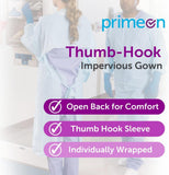 Darrahopens Health & Beauty > Health & Wellbeing > Protective Equipment 15 Pcs Disposable PPE Gown Protective Workwear Suit Thumb Hook Sleeve Coverall Apron Blue Medical Cleaning Painting