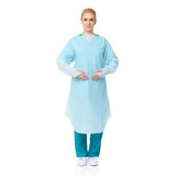 Darrahopens Health & Beauty > Health & Wellbeing > Protective Equipment 15 Pcs Disposable PPE Gown Protective Workwear Suit Thumb Hook Sleeve Coverall Apron Blue Medical Cleaning Painting