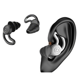Darrahopens Health & Beauty > Health & Wellbeing > Protective Equipment 2-Pairs Black Noise Reduction Silicone Ear Plugs for Swimming, Sleep, and Study - Waterproof Reusable Sound Blocking Earplugs