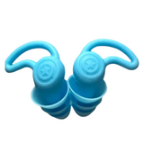 Darrahopens Health & Beauty > Health & Wellbeing > Protective Equipment 2-Pairs Blue Noise Reduction Silicone Ear Plugs for Swimming, Sleep, and Study - Waterproof Reusable Sound Blocking Earplugs