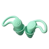 Darrahopens Health & Beauty > Health & Wellbeing > Protective Equipment 2-Pairs Green Noise Reduction Silicone Ear Plugs for Swimming, Sleep, and Study - Waterproof Reusable Sound Blocking Earplugs