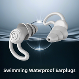 Darrahopens Health & Beauty > Health & Wellbeing > Protective Equipment 2-Pairs Grey Noise Reduction Silicone Ear Plugs for Swimming, Sleep, and Study - Waterproof Reusable Sound Blocking Earplugs