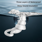 Darrahopens Health & Beauty > Health & Wellbeing > Protective Equipment 2-Pairs White Noise Reduction Silicone Ear Plugs for Swimming, Sleep, and Study - Waterproof Reusable Sound Blocking Earplugs