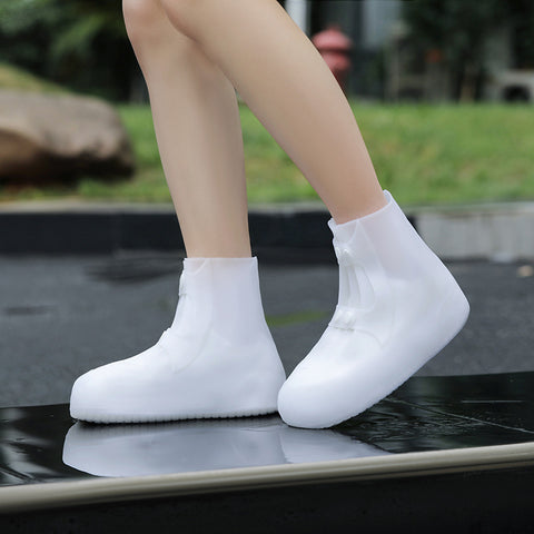 Darrahopens Health & Beauty > Health & Wellbeing > Protective Equipment 2 Pcs Size 3XL White Reusable Waterproof Shoe Covers - Heavy Duty Non-Slip Rain Boot Protectors