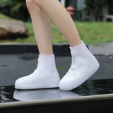 Darrahopens Health & Beauty > Health & Wellbeing > Protective Equipment 2 Pcs Size L White Reusable Waterproof Shoe Covers - Heavy Duty Non-Slip Rain Boot Protectors