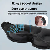 Darrahopens Health & Beauty > Health & Wellbeing > Protective Equipment 3D Sleep Mask with Nose Rest, Designed for Side Sleepers, Total Blackout 3D Sleep Mask, Unisex, Night Eye Cover, Soft & Breathable Eye Mask, Zero-Pressure Relaxing Sleep Mask for Night Use (Black)