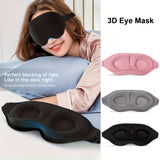 Darrahopens Health & Beauty > Health & Wellbeing > Protective Equipment 3D Sleep Mask with Nose Rest, Designed for Side Sleepers, Total Blackout 3D Sleep Mask, Unisex, Night Eye Cover, Soft & Breathable Eye Mask, Zero-Pressure Relaxing Sleep Mask for Night Use (Black)