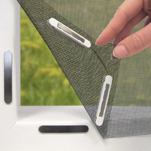 Darrahopens Health & Beauty > Health & Wellbeing > Protective Equipment 3pc DIY Magnetic Window Screen Kit - Fine Mesh Insect Net, No Drilling Required, Cut to Size(black 150cm x 130cm)