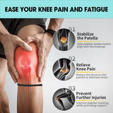 Darrahopens Health & Beauty > Health & Wellbeing > Protective Equipment 5 Pairs Black Patellar Tendon Silicone Stabilizer Knee Straps for Running and Basketball, Breathable Elastic Support Bands for Local Active Individuals