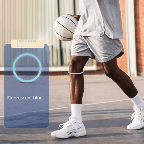 Darrahopens Health & Beauty > Health & Wellbeing > Protective Equipment 5 Pairs Light blue Patellar Tendon Silicone Stabilizer Knee Straps for Running and Basketball, Breathable Elastic Support Bands for Local Active Individuals