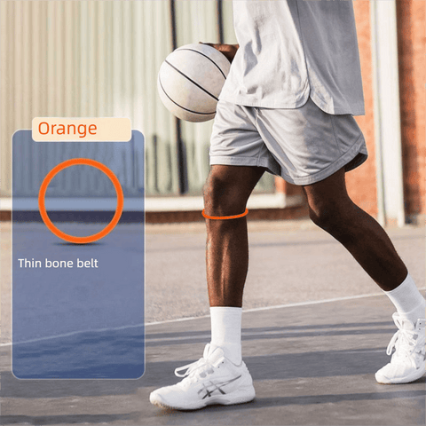 Darrahopens Health & Beauty > Health & Wellbeing > Protective Equipment 5 Pairs Orange Patellar Tendon Silicone Stabilizer Knee Straps for Running and Basketball, Breathable Elastic Support Bands for Local Active Individuals