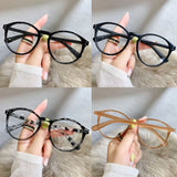 Darrahopens Health & Beauty > Health & Wellbeing > Protective Equipment Brown Black Leopard Print Anti Blue Light Glasses Women Men Computer Glasses leopard print