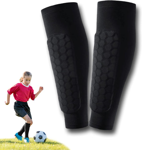 Darrahopens Health & Beauty > Health & Wellbeing > Protective Equipment Children's Unisex Calf Protection Pads 1 Pair Compatible with Football Ski Athletics Leather Breathable