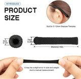 Darrahopens Health & Beauty > Health & Wellbeing > Protective Equipment Ear cushions for glasses - Ear hooks for glasses - Soft knitted cotton - Temple protectors - Temple cushions - Anti-slip (2 pairs black)