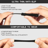 Darrahopens Health & Beauty > Health & Wellbeing > Protective Equipment Ear cushions for glasses - Ear hooks for glasses - Soft knitted cotton - Temple protectors - Temple cushions - Anti-slip (2 pairs black)