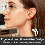 Darrahopens Health & Beauty > Health & Wellbeing > Protective Equipment Earplugs for glasses - 32 pieces - Silicone earhooks - Behind-the-ear glasses clips - Non-slip, drop-resistant silicone earhooks for glasses, sunglasses and reading glasses