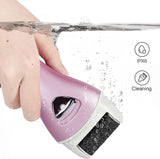 Darrahopens Health & Beauty > Health & Wellbeing > Protective Equipment Electric Foot File Rechargeable Pedicure Tool – 3 Interchangeable Rollers (Fine, Regular, Coarse), IPX6 Waterproof, 2-Speed Motor, LED Power Indicator, USB Charging, Includes Cleaning Brush, Compact & Quiet for Home Spa (Pink)