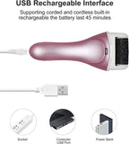 Darrahopens Health & Beauty > Health & Wellbeing > Protective Equipment Electric Foot File Rechargeable Pedicure Tool – 3 Interchangeable Rollers (Fine, Regular, Coarse), IPX6 Waterproof, 2-Speed Motor, LED Power Indicator, USB Charging, Includes Cleaning Brush, Compact & Quiet for Home Spa (Pink)