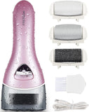 Darrahopens Health & Beauty > Health & Wellbeing > Protective Equipment Electric Foot File Rechargeable Pedicure Tool – 3 Interchangeable Rollers (Fine, Regular, Coarse), IPX6 Waterproof, 2-Speed Motor, LED Power Indicator, USB Charging, Includes Cleaning Brush, Compact & Quiet for Home Spa (Pink)