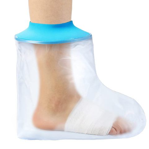 Darrahopens Health & Beauty > Health & Wellbeing > Protective Equipment Foot Waterproof Shower Sleeve for Adults – Reusable Cast Protector for Ankle, Foot & Toe During Bathing or Water Activities (Blue)