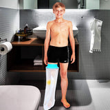 Darrahopens Health & Beauty > Health & Wellbeing > Protective Equipment Full Leg Waterproof Shower Sleeve for Kids – Reusable Cast Protector for Foot, Calf, Knee & Thigh During Bathing or Water Activities (Blue)