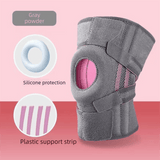 Darrahopens Health & Beauty > Health & Wellbeing > Protective Equipment Grayish pink Adjustable Open Patella Knee Brace with Spring Support and Compression Straps for Basketball Squats and Running Joint Protection for Local Athletes
