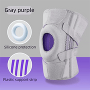 Darrahopens Health & Beauty > Health & Wellbeing > Protective Equipment Grayish purple Adjustable Open Patella Knee Brace with Spring Support and Compression Straps for Basketball Squats and Running Joint Protection for Local Athletes