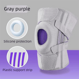 Darrahopens Health & Beauty > Health & Wellbeing > Protective Equipment Grayish purple Adjustable Open Patella Knee Brace with Spring Support and Compression Straps for Basketball Squats and Running Joint Protection for Local Athletes