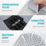 Darrahopens Health & Beauty > Health & Wellbeing > Protective Equipment Knee Assistive Brace with Carbon Steel Spring Support – Breathable Perforated Sleeve, Adjustable Straps, Joint Stabilization & Pain Relief for Walking, Running, Hiking, Rehabilitation; Unisex Design for Men & Women (Black)