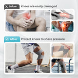 Darrahopens Health & Beauty > Health & Wellbeing > Protective Equipment Knee Assistive Brace with Carbon Steel Spring Support – Breathable Perforated Sleeve, Adjustable Straps, Joint Stabilization & Pain Relief for Walking, Running, Hiking, Rehabilitation; Unisex Design for Men & Women (Grey)