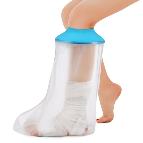 Darrahopens Health & Beauty > Health & Wellbeing > Protective Equipment Lower Leg Waterproof Cast Cover for Adults – Reusable Shower Protector for Calf, Ankle & Foot During Bathing or Water Activities (Blue)