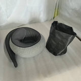 Darrahopens Health & Beauty > Health & Wellbeing > Protective Equipment Memory Foam Travel Neck Pillow 360 Support Adjustable Snail Shape Chin Rest for Long Haul Flights Car & Office Portable with Storage Bag (Grey)