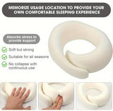 Darrahopens Health & Beauty > Health & Wellbeing > Protective Equipment Memory Foam Travel Neck Pillow 360 Support Adjustable Snail Shape Chin Rest for Long Haul Flights Car & Office Portable with Storage Bag (Grey)