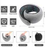 Darrahopens Health & Beauty > Health & Wellbeing > Protective Equipment Memory Foam Travel Neck Pillow 360 Support Adjustable Snail Shape Chin Rest for Long Haul Flights Car & Office Portable with Storage Bag (Pink)