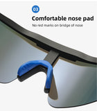 Darrahopens Health & Beauty > Health & Wellbeing > Protective Equipment Purple Lenses With Black Temples Ultra-Light Polarized Sports Sunglasses - Wraparound Shield Design for Cycling & Outdoor Performance