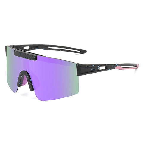 Darrahopens Health & Beauty > Health & Wellbeing > Protective Equipment Purple Lenses With Black Temples Ultra-Light Polarized Sports Sunglasses - Wraparound Shield Design for Cycling & Outdoor Performance