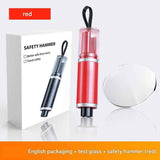 Darrahopens Health & Beauty > Health & Wellbeing > Protective Equipment Red 2-in-1 Car Window Breaker and Seatbelt Cutter - Tungsten Steel Tip, Compact Emergency Escape Tool for Vehicle Safety, Portable Survival Hammer