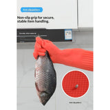 Darrahopens Health & Beauty > Health & Wellbeing > Protective Equipment Rubber Dishwashing Cleaning Gloves (2-Pair) - Reusable, Waterproof with Extra-Long Cuff & Anti-Slip Design for Household & Kitchen Use - L