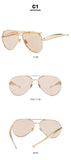 Darrahopens Health & Beauty > Health & Wellbeing > Protective Equipment Style C1 Gold Frame Champagne Lenses Chic Oversized Aviator Sunglasses - Retro Metal Frame with UV400 Protection for Women
