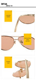 Darrahopens Health & Beauty > Health & Wellbeing > Protective Equipment Style C4 Gold Frame Brown Lenses Chic Oversized Aviator Sunglasses - Retro Metal Frame with UV400 Protection for Women