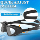 Darrahopens Health & Beauty > Health & Wellbeing > Protective Equipment Swim Goggles, Swimming Goggles Anti-Fog for Adult Men Women Adults Teenagers（17.5*4.6cm，black)